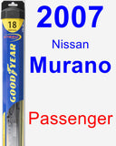 Passenger Wiper Blade for 2007 Nissan Murano - Hybrid