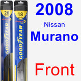 Front Wiper Blade Pack for 2008 Nissan Murano - Hybrid