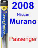 Passenger Wiper Blade for 2008 Nissan Murano - Hybrid