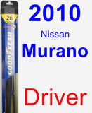 Driver Wiper Blade for 2010 Nissan Murano - Hybrid