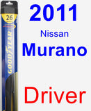 Driver Wiper Blade for 2011 Nissan Murano - Hybrid