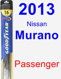 Passenger Wiper Blade for 2013 Nissan Murano - Hybrid