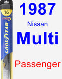 Passenger Wiper Blade for 1987 Nissan Multi - Hybrid