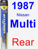 Rear Wiper Blade for 1987 Nissan Multi - Hybrid