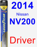 Driver Wiper Blade for 2014 Nissan NV200 - Hybrid