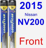 Front Wiper Blade Pack for 2015 Nissan NV200 - Hybrid