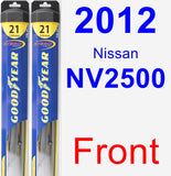 Front Wiper Blade Pack for 2012 Nissan NV2500 - Hybrid