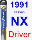 Driver Wiper Blade for 1991 Nissan NX - Hybrid