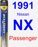 Passenger Wiper Blade for 1991 Nissan NX - Hybrid