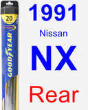 Rear Wiper Blade for 1991 Nissan NX - Hybrid