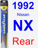 Rear Wiper Blade for 1992 Nissan NX - Hybrid