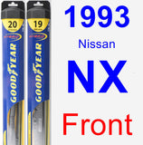 Front Wiper Blade Pack for 1993 Nissan NX - Hybrid