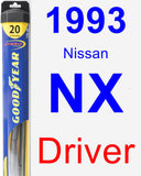 Driver Wiper Blade for 1993 Nissan NX - Hybrid
