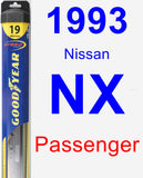 Passenger Wiper Blade for 1993 Nissan NX - Hybrid