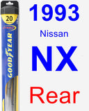Rear Wiper Blade for 1993 Nissan NX - Hybrid