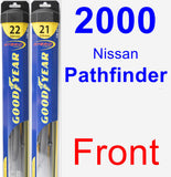 Front Wiper Blade Pack for 2000 Nissan Pathfinder - Hybrid