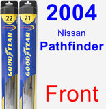 Front Wiper Blade Pack for 2004 Nissan Pathfinder - Hybrid