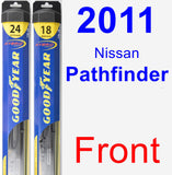 Front Wiper Blade Pack for 2011 Nissan Pathfinder - Hybrid