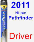 Driver Wiper Blade for 2011 Nissan Pathfinder - Hybrid