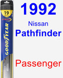 Passenger Wiper Blade for 1992 Nissan Pathfinder - Hybrid