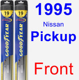 Front Wiper Blade Pack for 1995 Nissan Pickup - Hybrid