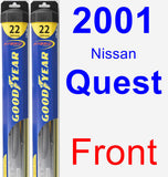 Front Wiper Blade Pack for 2001 Nissan Quest - Hybrid