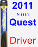 Driver Wiper Blade for 2011 Nissan Quest - Hybrid