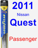 Passenger Wiper Blade for 2011 Nissan Quest - Hybrid