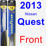 Front Wiper Blade Pack for 2013 Nissan Quest - Hybrid