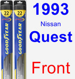 Front Wiper Blade Pack for 1993 Nissan Quest - Hybrid