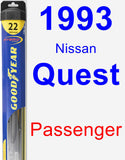 Passenger Wiper Blade for 1993 Nissan Quest - Hybrid