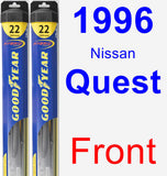 Front Wiper Blade Pack for 1996 Nissan Quest - Hybrid