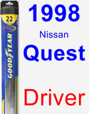 Driver Wiper Blade for 1998 Nissan Quest - Hybrid