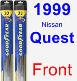 Front Wiper Blade Pack for 1999 Nissan Quest - Hybrid