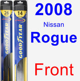 Front Wiper Blade Pack for 2008 Nissan Rogue - Hybrid