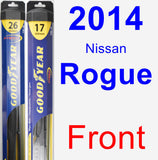 Front Wiper Blade Pack for 2014 Nissan Rogue - Hybrid