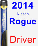 Driver Wiper Blade for 2014 Nissan Rogue - Hybrid