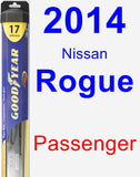 Passenger Wiper Blade for 2014 Nissan Rogue - Hybrid