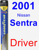 Driver Wiper Blade for 2001 Nissan Sentra - Hybrid