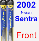 Front Wiper Blade Pack for 2002 Nissan Sentra - Hybrid