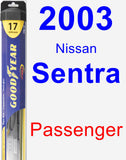 Passenger Wiper Blade for 2003 Nissan Sentra - Hybrid