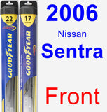 Front Wiper Blade Pack for 2006 Nissan Sentra - Hybrid