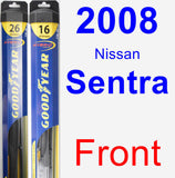 Front Wiper Blade Pack for 2008 Nissan Sentra - Hybrid