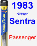 Passenger Wiper Blade for 1983 Nissan Sentra - Hybrid