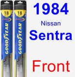 Front Wiper Blade Pack for 1984 Nissan Sentra - Hybrid