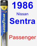 Passenger Wiper Blade for 1986 Nissan Sentra - Hybrid