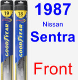 Front Wiper Blade Pack for 1987 Nissan Sentra - Hybrid