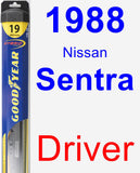 Driver Wiper Blade for 1988 Nissan Sentra - Hybrid