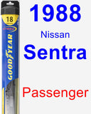 Passenger Wiper Blade for 1988 Nissan Sentra - Hybrid