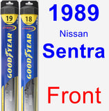 Front Wiper Blade Pack for 1989 Nissan Sentra - Hybrid